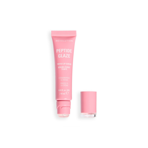 Makeup Revolution - Lippenfarbe mit Serum Peptide Glaze - Strawberry & Cream