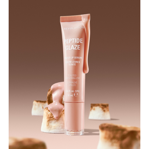 Makeup Revolution - Lippenfarbe mit Serum Peptide Glaze - Toasted Marshmallow