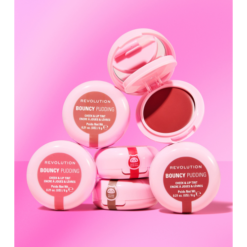 Makeup Revolution - Wangen- und Lippenfarbe Bouncy Pudding - Brush Drift