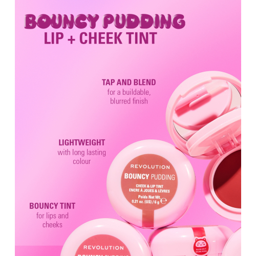 Makeup Revolution - Wangen- und Lippenfarbe Bouncy Pudding - Brush Drift
