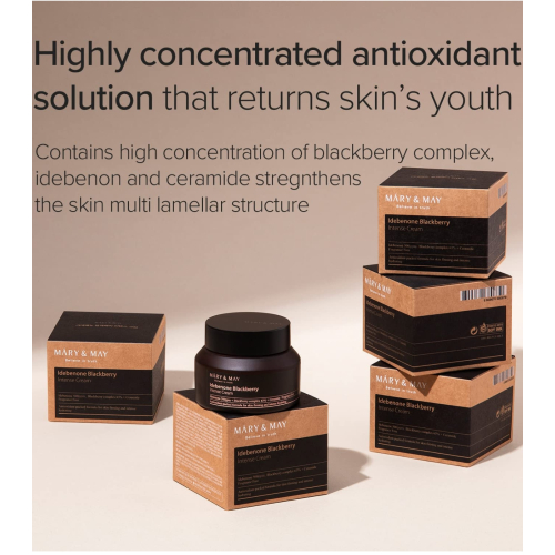Mary & May - Intensive Gesichtscreme Idebenone + Blackberry complex intensive total care