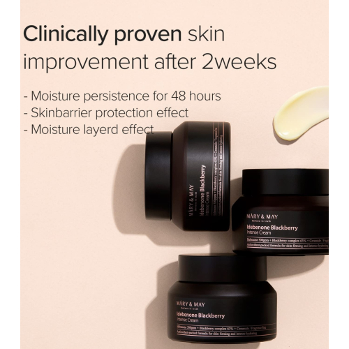 Mary & May - Intensive Gesichtscreme Idebenone + Blackberry complex intensive total care