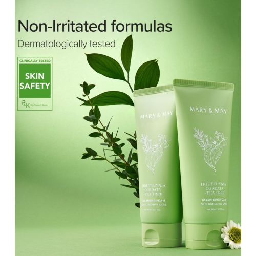 Mary & May - Reinigungs-Schaum für das Gesicht mit reinigender Wirkung Houttuynia Cordata + Tea Tree