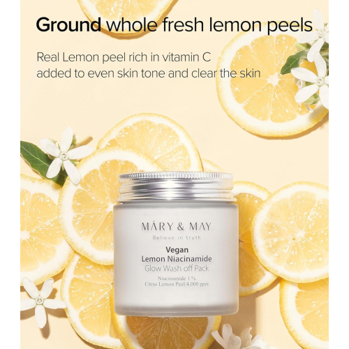 Mary & May - Peeling-Gesichtsmaske Lemon Niacinamide Glow Wash off