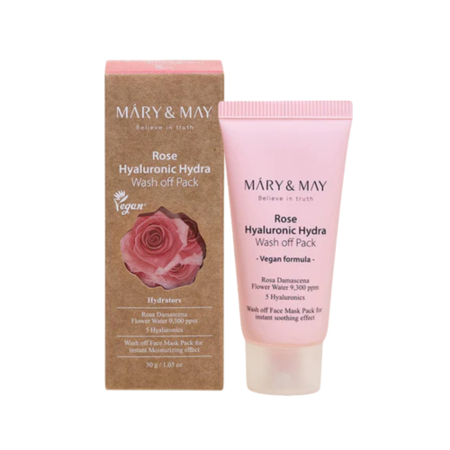 Mary & May - Gesichtsmaske Rose Hyaluronic Hydra Wash off