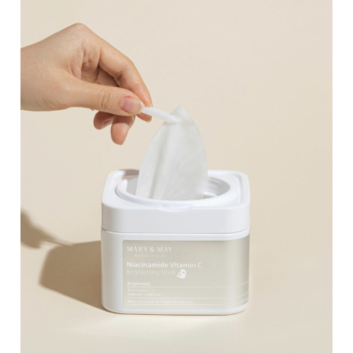 Mary & May - Aufhellende Maske mit Niacinamid und Vitamin C - 30 Stück