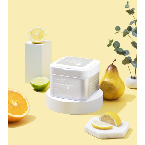 Mary & May - Aufhellende Maske mit Niacinamid und Vitamin C - 30 Stück