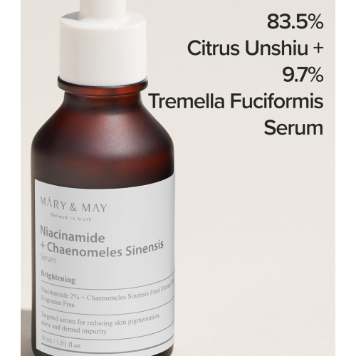 Mary & May - Aufhellendes Gesichtsserum Niacinamide + Chaenomeles Sinensis