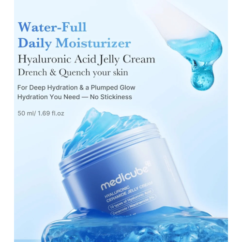 Medicube - Feuchtigkeitsspendende Gesichtscreme Hyaluronic Aqua Cooling Ceramide Jelly