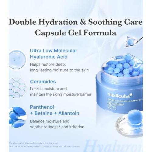 Medicube - Feuchtigkeitsspendende Gesichtscreme Hyaluronic Moisturizing Capsule Cream