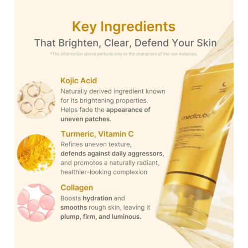 Medicube - Aufhellende Nachtgesichtsmaske Kojic Acid Turmeric