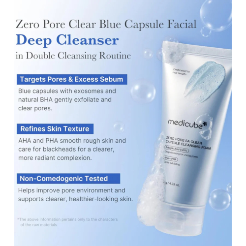 Medicube - *Zero Pore* - Peeling-Schaum-Gesichtsreiniger Clear Capsule