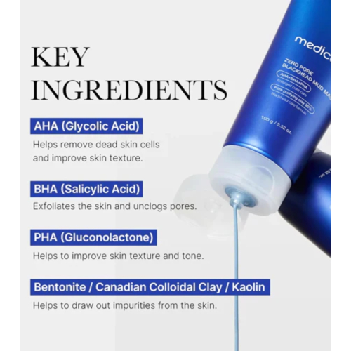 Medicube - *Zero Pore* - Maske mit AHA, BHA und PHA Blackhead Mud Mask