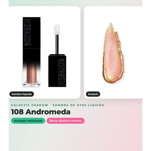 Mesauda - Pack mit 3 flüssigen Lidschatten Galactic Shadow - 108: Andromeda + 105: Another World + 101: Atmosphere