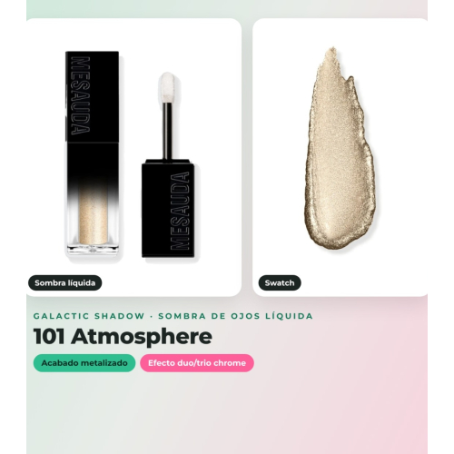 Mesauda - Pack mit 3 flüssigen Lidschatten Galactic Shadow - 108: Andromeda + 105: Another World + 101: Atmosphere