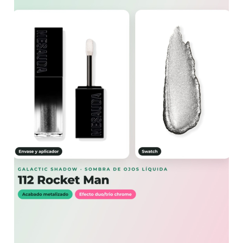Mesauda - Pack mit 3 flüssigen Lidschatten Galactic Shadow - 111: Jupiter + 107: Life on Mars + 112: Rocket Man