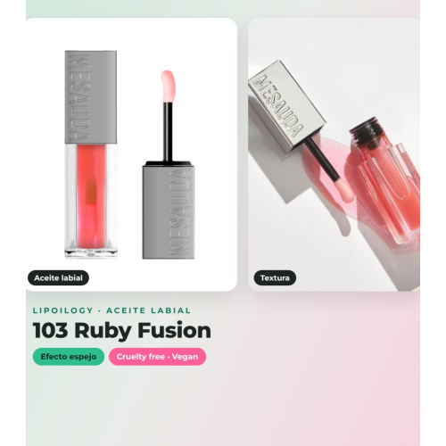 Mesauda - Duo-Pack Lippenöl Lipoilogy - 102: Pink Elixir + 103: Ruby Fusion