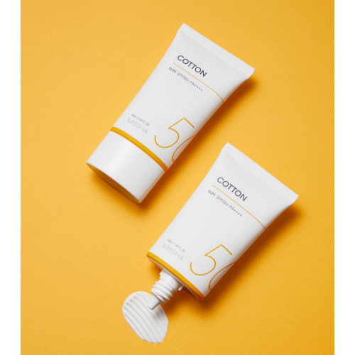Missha – Gesichtssonnenschutz mit Matteffekt SPF50+ PA++++ Cotton – Fettige Haut