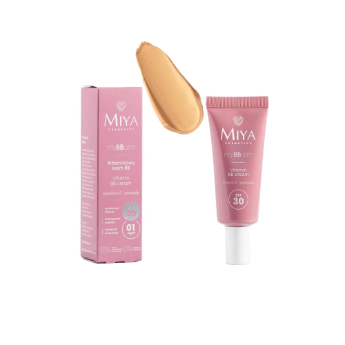 Miya Cosmetics - BB cream mit Vitaminen myBBalm SPF30 - 01: Light