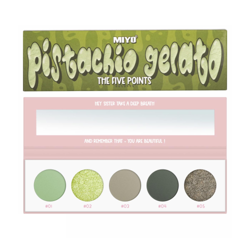 Miyo – Lidschatten-Palette Five Points - 36: Pistachio Gelato