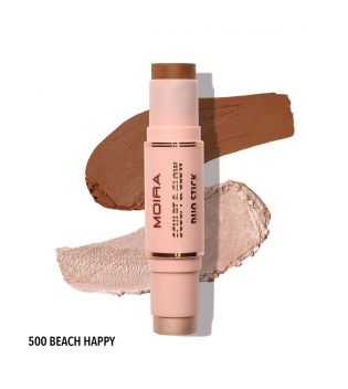 Moira - Sculpt & Glow Contour and Highlighter Duo Stick - 500: Beach Happy