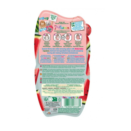 Montagne Jeunesse - 7th Heaven - Feuchtigkeitsspendende Peel-Off-Maske mit Wassermelone und Squalan