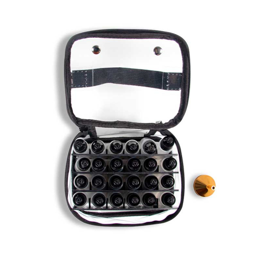 MQBeauty - Transparente Kosmetiktasche + 24 Flaschen à 15 ml