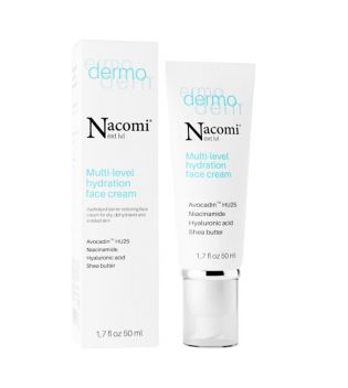Nacomi - *Dermo* - Mehrstufige feuchtigkeitsspendende Gesichtscreme - Trockene, dehydrierte und gereizte Haut