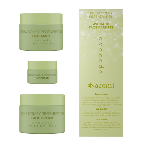 Nacomi – Gesichtspflege-Geschenkset – Avocado Rich and Comfy Regeneration