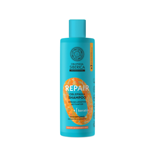 Natura Siberica - Oblepikha Keratin-Reparaturshampoo - Für trockenes und strapaziertes Haar