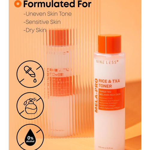 Nineless - *Mela-Pro* - Reis-Gesichtswasser und TXA MELA-PRO