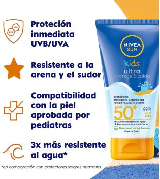 Nivea Sun – Sonnenschutz Kids Ultra schützt und pflegt – Lichtschutzfaktor 50+: Sehr hoch