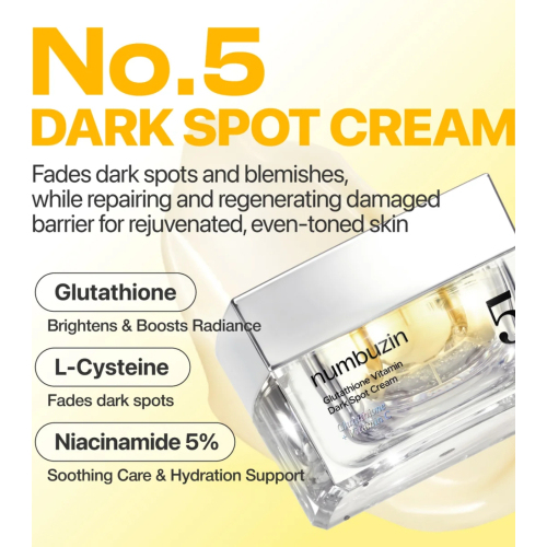 Numbuzin - Gesichtscreme No.5+ Glutathione Vitamin Dark Spot
