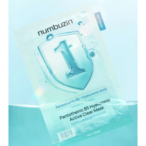 Numbuzin - Feuchtigkeitsspendende Gesichtsmaske No.1 Pantothenic B5 Hyaluronic Active Clear