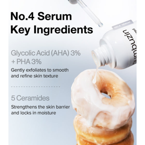 Numbuzin - Peeling-Serum in Ampullen No.4 ceramidas y AHA Glazed Skin Prep - 10ea