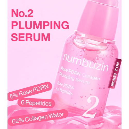 Numbuzin - Aufpolsterndes Serum No.2 Rose PDRN Collagen Plumping
