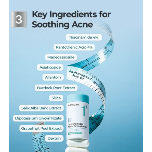 Numbuzin - Anti-Akne-Puderbehandlung No.1 Pantothenic B5 Active Drying Powder