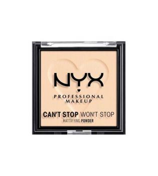 Nyx Professional Makeup - Mattierendes Puder Can't Stop Won't Stop - 08: Light