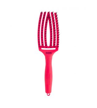 Olivia Garden – Haarbürste Fingerbrush Combo Medium - Neon Pink