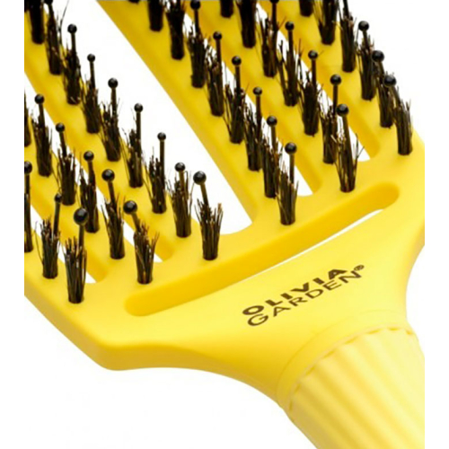 Olivia Garden – *It's a 90's Party* – Haarbürste Fingerbrush Medium - Sweed Lemonade