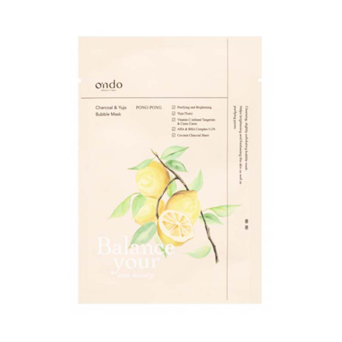 Ondo Beauty 36.5 - Pong-Pong-Holzkohle & Yuja-Blasenmaske