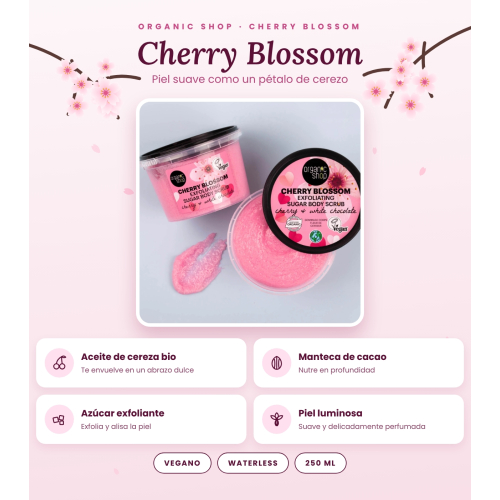 Organic Shop - Körperpeeling Cherry Blossom - Kirsche und weiße Schokolade