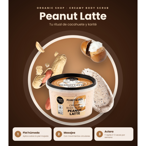 Organic Shop - Körperpeeling Peanut Latte - Erdnuss und Sheabutter
