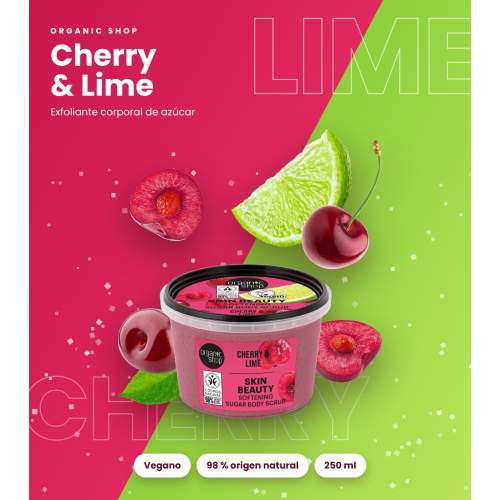 Organic Shop - Körperpeeling Skin Beauty - Kirsche und Limette