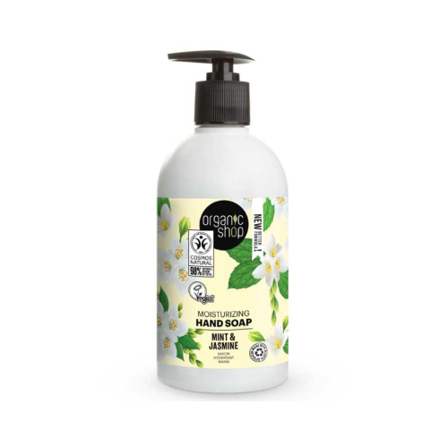 Organic Shop - Feuchtigkeitsspendende Handseife - Bio-Minze und Jasmin