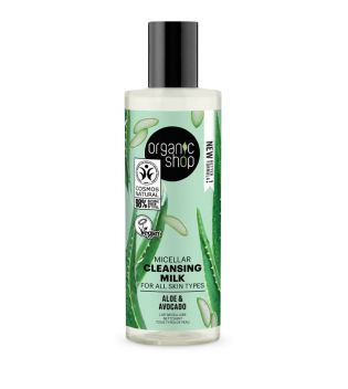 Organic Shop - Mizellare Reinigungsmilch für alle Hauttypen - Aloe und Avocado