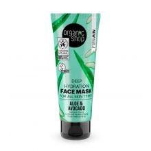 Organic Shop - Gesichtsmaske mit tiefer Feuchtigkeit - Aloe und Avocado