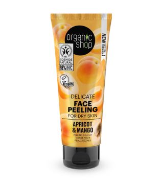 Organic Shop - Sanftes Gesichtspeeling für trockene Haut - Pfirsich und Mango
