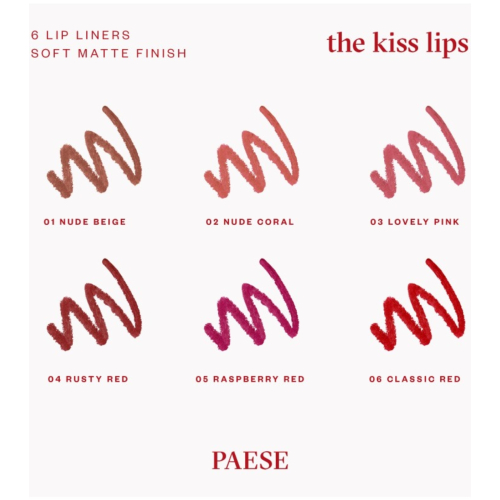 Paese Cosmetics - Lipliner The Kiss Lips - 06: Classic Red