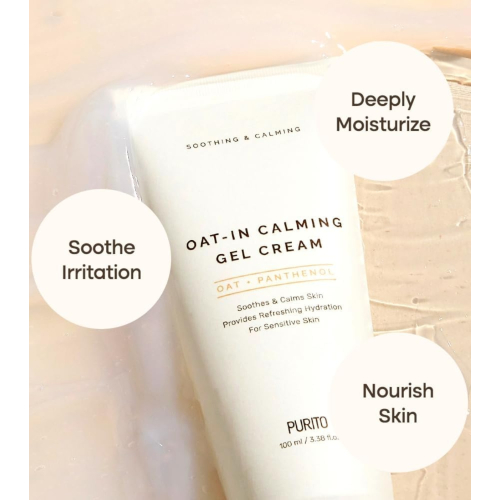 Purito - Beruhigende Gel-Gesichtscreme Oat-in + Panthenol